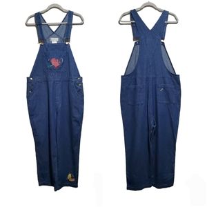 Mandal Bay Summer Cookout Embroidered Lightweight Denim Jumpsuit XXL